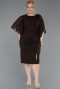 Midi Brown Plus Size Cocktail Dress ABK2599