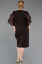 Midi Brown Plus Size Cocktail Dress ABK2599