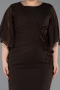 Midi Brown Plus Size Cocktail Dress ABK2599