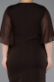 Midi Brown Plus Size Cocktail Dress ABK2599
