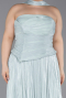 Long Mint Chiffon Formal Plus Size Dress ABU5958