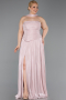 Long Powder Color Chiffon Formal Plus Size Dress ABU5958