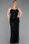 Long Black Scaly Formal Plus Size Dress ABU6021