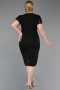 Midi Black Plus Size Cocktail Dress ABK2598