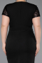 Midi Black Plus Size Cocktail Dress ABK2598