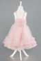 Short Rose Colored Girl Dress ABK2568