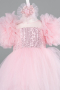Short Powder Color Girl Dress ABK2572