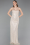 Long Beige Scaly Evening Dress ABU6039