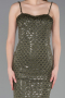 Long Olive Drab Scaly Evening Dress ABU6039