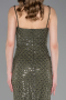 Long Olive Drab Scaly Evening Dress ABU6039