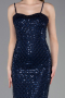 Long Navy Blue Scaly Evening Dress ABU6039