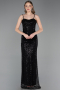 Long Black Scaly Evening Dress ABU6039