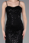 Long Black Scaly Evening Dress ABU6039