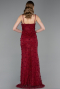 Long Burgundy Dantelle Evening Dress ABU6040
