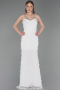Long White Dantelle Evening Dress ABU6040