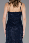 Long Navy Blue Dantelle Evening Dress ABU6040