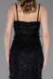 Long Black Dantelle Evening Dress ABU6040