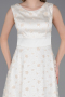 Midi White Scaly Evening Dress ABK2602