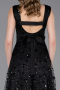 Midi Black Scaly Evening Dress ABK2602