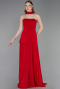 Long Red Chiffon Prom Gown ABU6042
