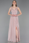 Long Powder Color Prom Gown ABU6045