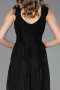 Long Black-Silver Prom Gown ABU6045