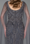Anthracite Long Stony Evening Dress ABU5751