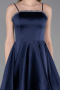 Short Navy Blue Satin Cocktail Dress ABK2603