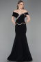 Long Black Mermaid Prom Dress ABU6046