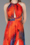 Long Orange Evening Dress ABU6048