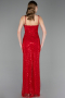 Long Red Scaly Evening Dress ABU6039