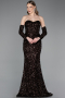Long Brown Scaly Evening Dress ABU6041