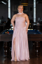 Long Powder Color Chiffon Formal Plus Size Dress ABU5958