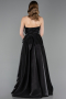 Long Black Satin Evening Dress ABU6049