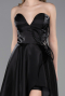Long Black Satin Evening Dress ABU6049