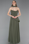 Olive Drab Long Chiffon Prom Gown ABU5763