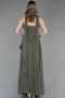 Olive Drab Long Chiffon Prom Gown ABU5763