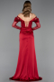 Burgundy Long Satin Evening Dress ABU5829