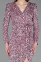 Powder Color Midi Scaly Cocktail Dress ABK2543