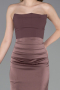 Brown Long Satin Prom Gown ABU6061