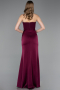 Long Cherry Colored Satin Prom Gown ABU6061