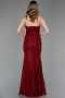 Long Burgundy Dantelle Evening Dress ABU6050