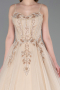 Long Gold Designer Evening Dress ABU6010