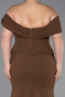 Long Brown Plus Size Evening Dress ABU6047