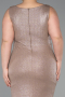 Gold Long Plus Size Evening Dress ABU5231