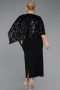 Midi Black Plus Size Evening Gown ABK2609
