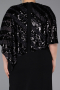 Midi Black Plus Size Evening Gown ABK2609