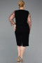 Black-Copper Midi Plus Size Evening Gown ABK2417
