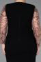Black-Copper Midi Plus Size Evening Gown ABK2417