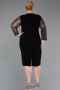 Midi Black Plus Size Evening Gown ABK2417